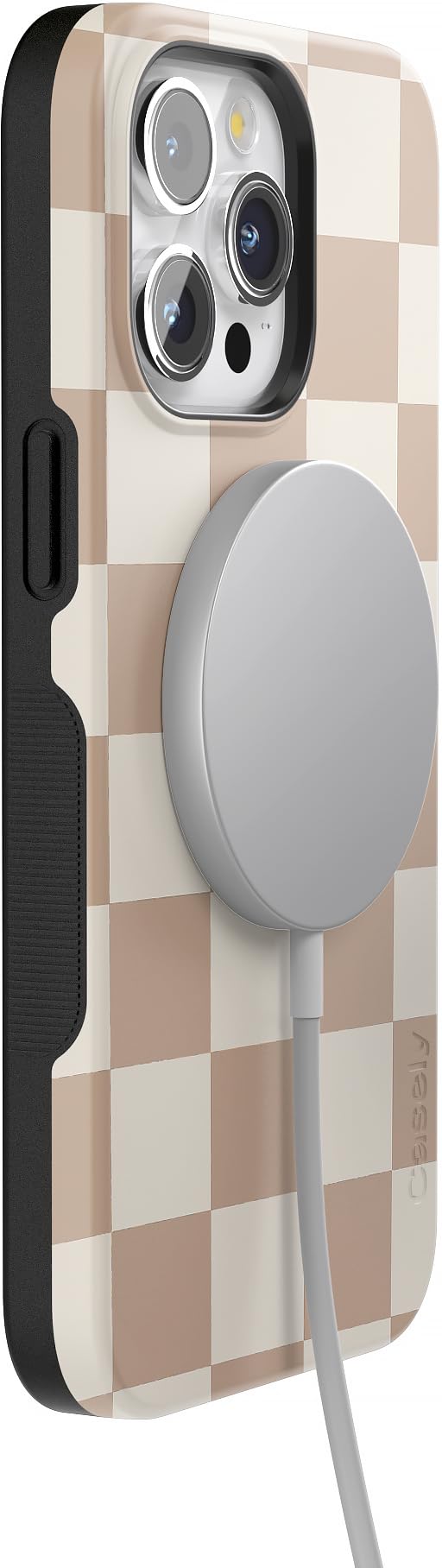 Casely iPhone 15 Pro Case | Fit Check | Neutral Checkerboard | Bold Protective Design | Compatible with MagSafe by Casely - Used condition - Image 6