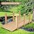 HAPPYGRILL 5FT Wooden Garden Bridge, Decorative Pond Landscaping Bridge with Classic Arc Footbridge & Double Safety Railings, Garden Bridges for Outdoors, Backyard, Garden Farm (Natural)