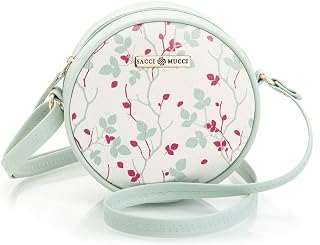 SACCI MUCCI Women Girls Printed Sling Bag Round Crossbody Purse-Floral Tree Twig Design Price In India