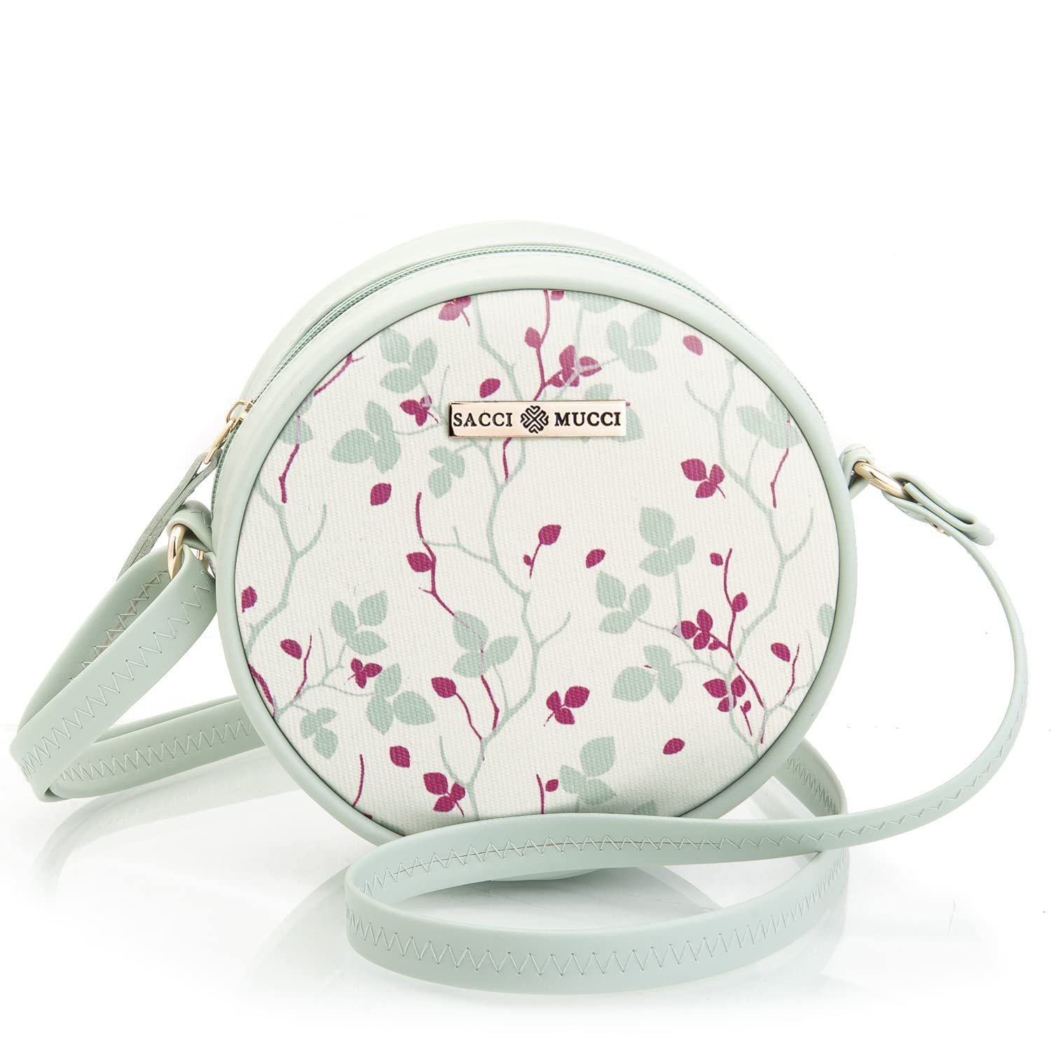 SACCI MUCCI Women Girls Printed Sling Bag Round Crossbody Purse-Floral Tree Twig Design - Review, Price and Buying Guide