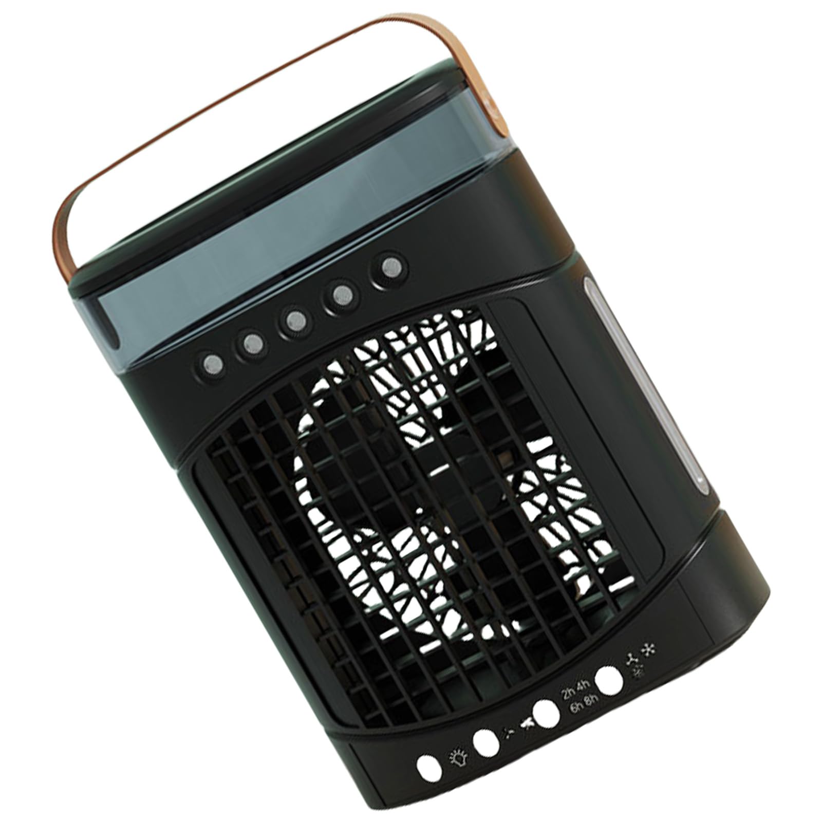 TAZIZI Bladeless Oscillating Tower Fan with Humidifying Feature Portable Desk Air Conditioning with LED Light Quiet Bedroom Fan Bladeless Cooling