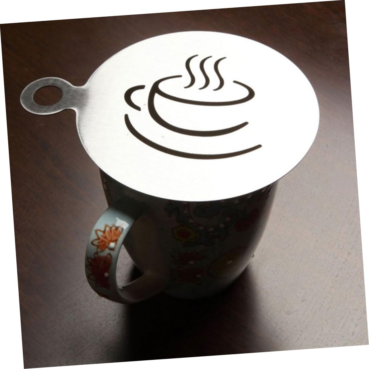 DOITOOL Latte Art Stencils 2pcs Decorative Stencils for Latte Art Cappuccino Templates Milk Foams Templates