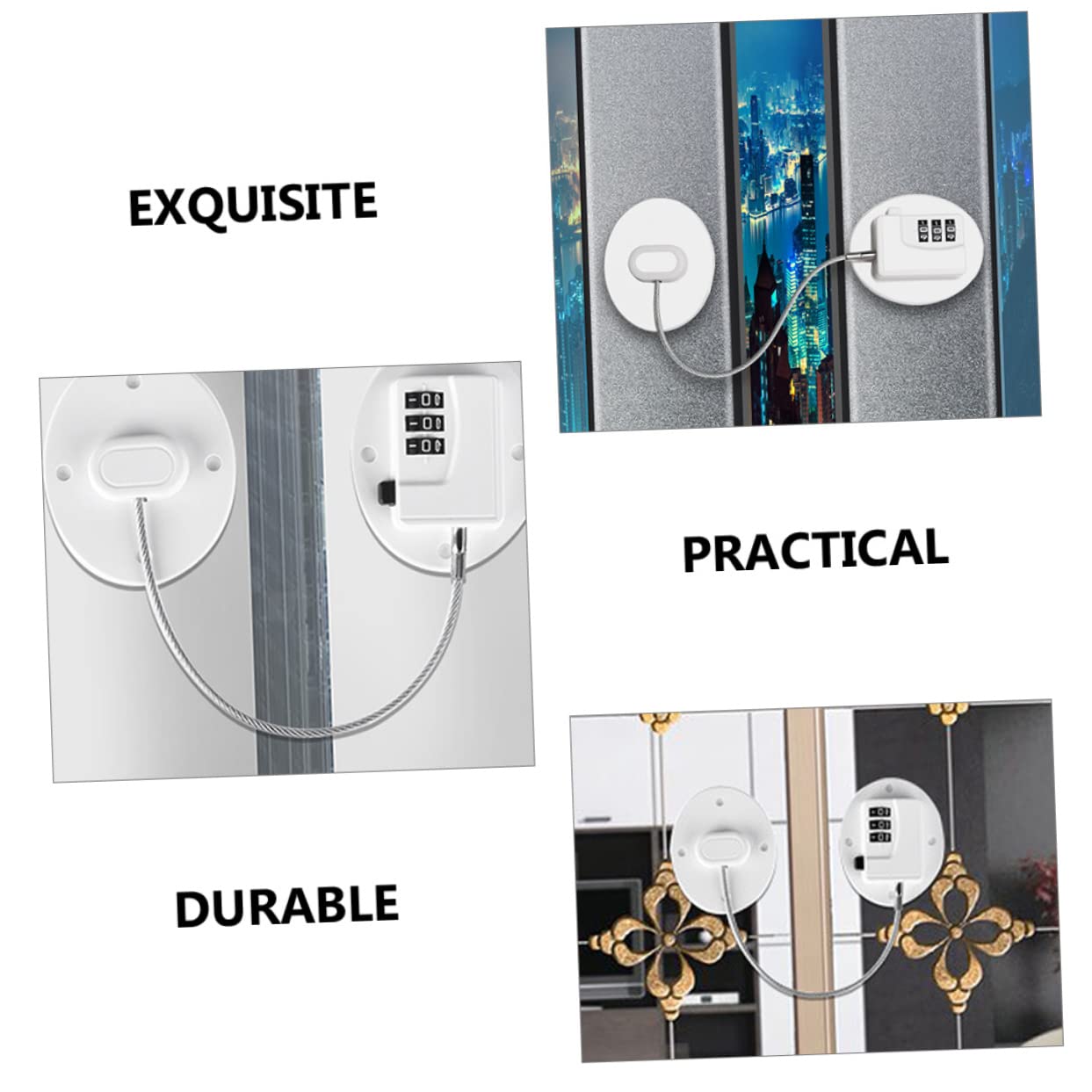 5piezas Cerradura De Seguridad Digital Para Refrigerador Sin Bloqueo Infantil Protección Para Muebles y Electrodomésticos Bebés