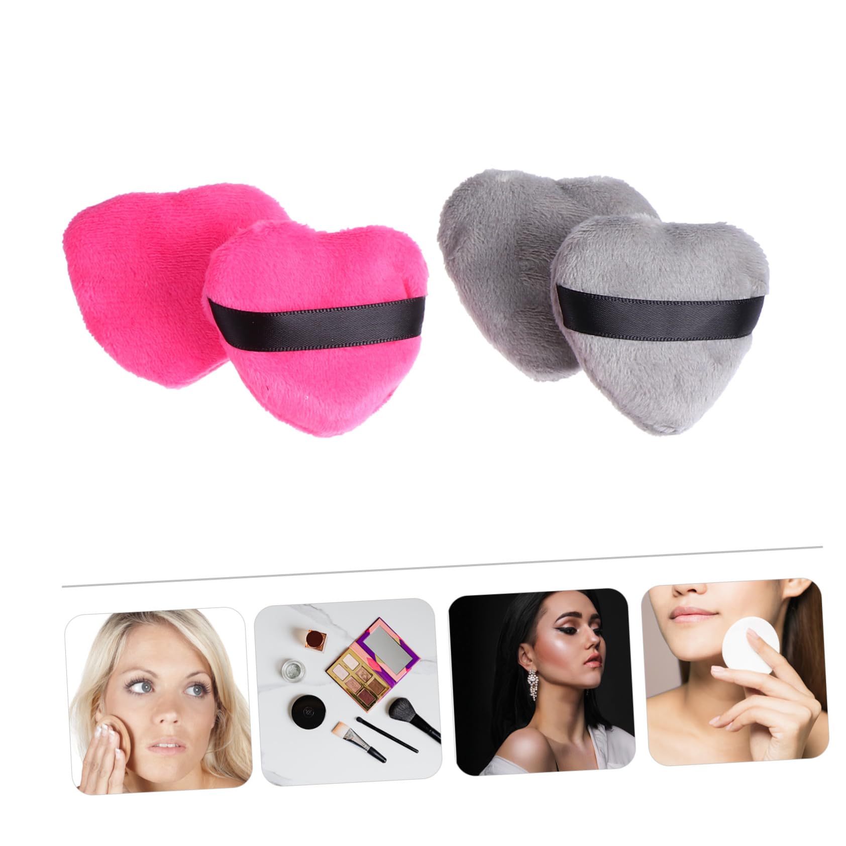 MAGICLULU 3 Set Di Eleganti Ciprie Sciolte Con Design A Cuore Per Le Donne Per Risparmiare 8 Pezzi * 3