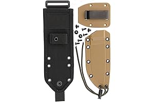 ESEE 4 Coyote Brown Molded Sheath with Clip Plate & Molle Back