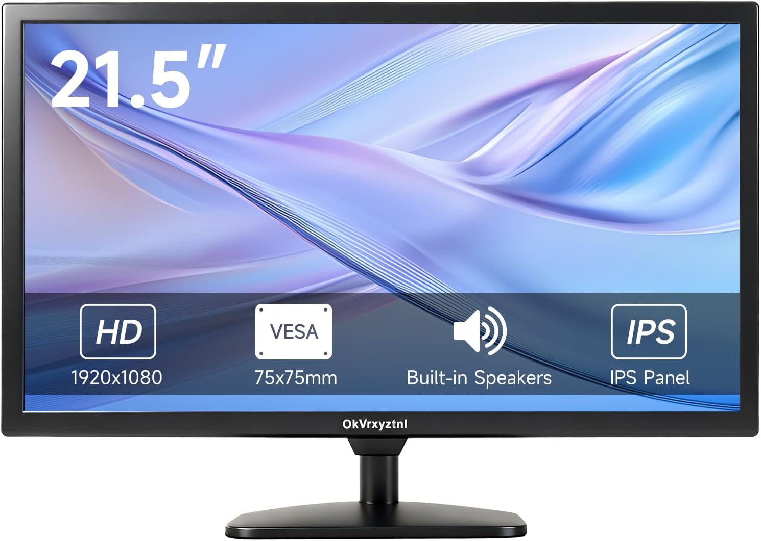 21.5 inch HD (1920 x 1080) CCTV Monitor, 16:9 with BNC/VGA/HDMI/Built-in Speaker 60Hz Refresh Rate, Monitor for laptops, Computers and desktops,LED Display,VESA 75x75MM