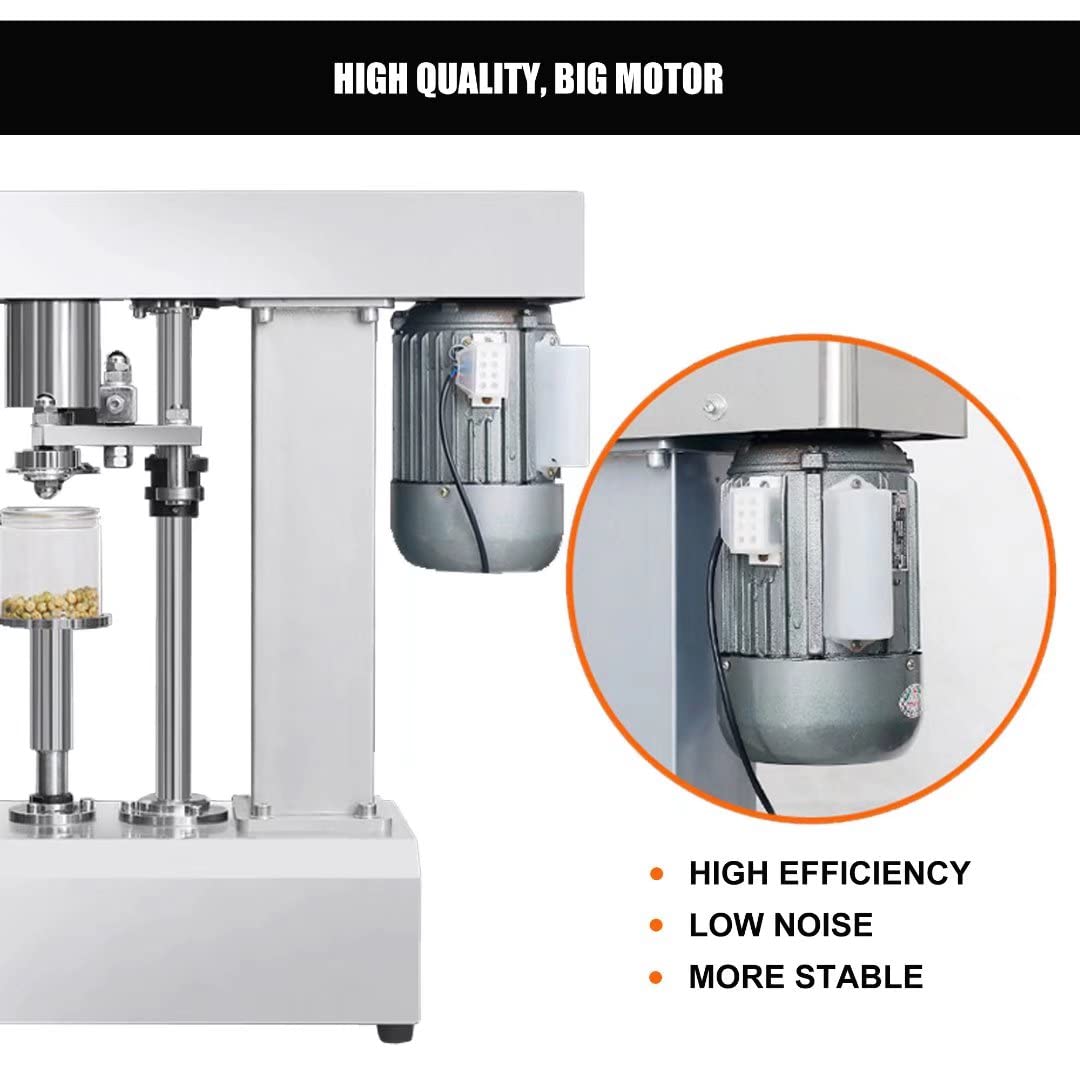 Sigillatrice per tazze, sigillatrice automatica per lattine con interruttore a pedale, altezza di tenuta 39-200 mm per sigillare lattine rotonde e di carta