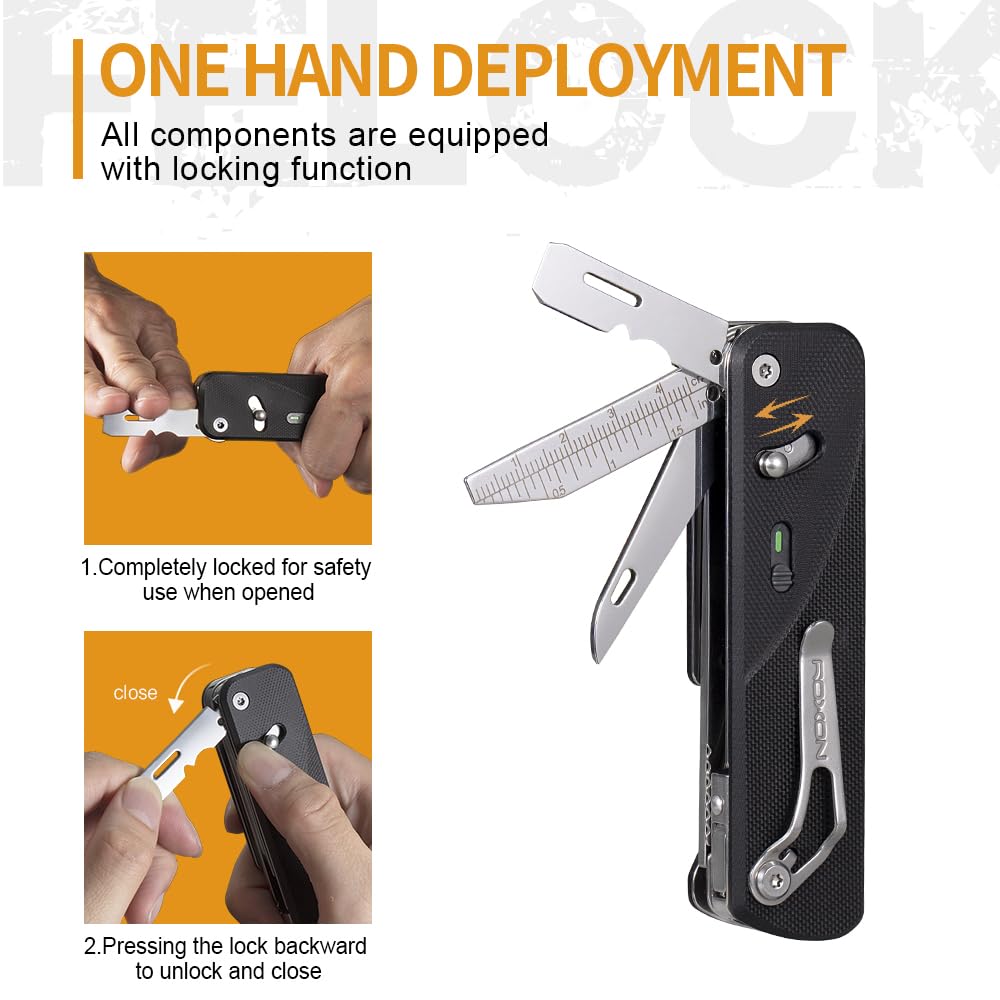 ROXON S505G Flex Shears Modulares Design Multitool mit fester großer Schere | Auswechselbare Klinge von BA01-BA17 und auswechselbare Werkzeuge von FT01-FT12