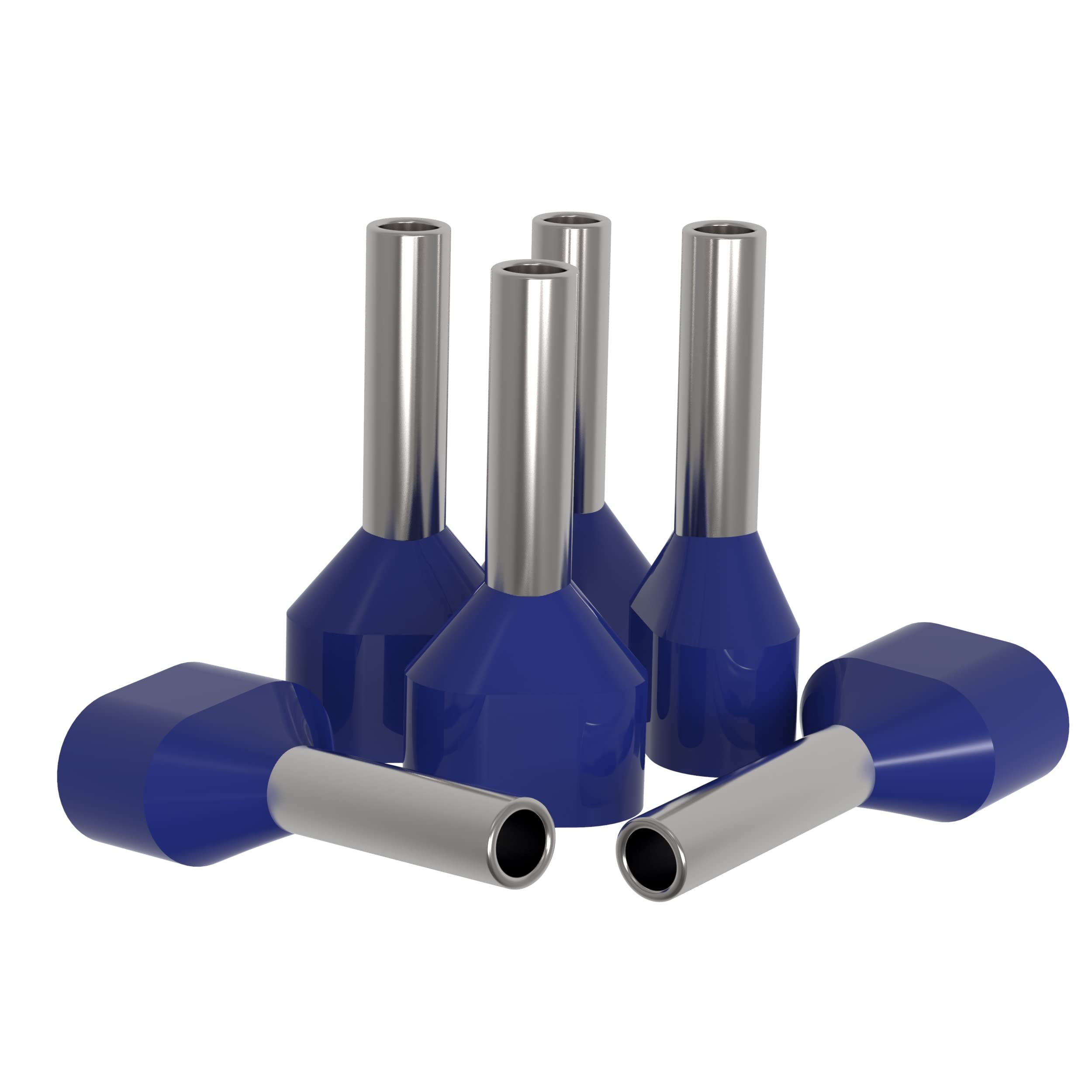 AUPROTEC Puntalini isolati Twin 0,5-16 mm² Doppio Terminali a Bussola: 1000 pezzi, 16 mm² Blu