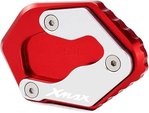 Miniatura 7 de CNC aluminio Motorcycle Side Stand Kickstand Foot Sidestand Enlarger for Yamaha Xmax 125 300 400 Techmax 300 X-MAX (Color  Black)