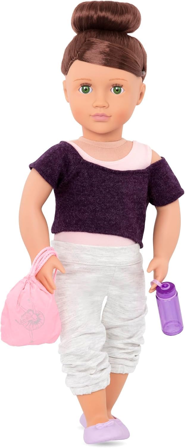 Our Generation by Battat- Sydney Lee 18" Deluxe Posable Ballerina Doll with Book & Accessories- for Age 3 Years & Up