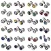 Shuning 24pcs Cheater Fake Ear Plugs Satinless Steel Gauges Illusion Tunnel Piercing Stud Screw Earrings 12Style