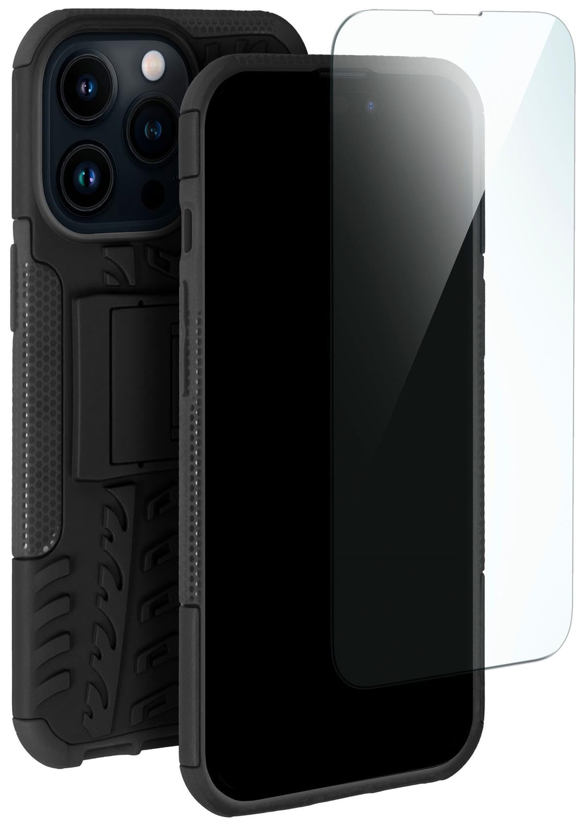 Coque de protection intégrale pour iPhone 14 Pro robuste noire - 8