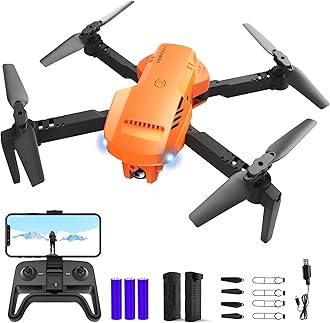 Drones for Adults - Drone with camera 1080P HD, FPV Foldable Drone with Carrying Case, 2 Batteries, 90° Adjustable Lens, One Key Take Off/Land, Altitude Hold, 360° Flip