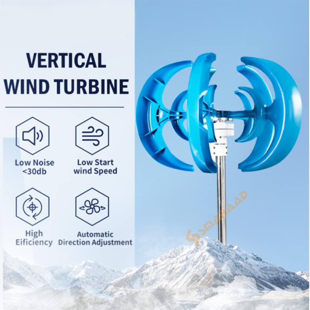 Windkraftanlagen 8000 W Windkraftanlagen-Generator-Kit, 12/24/48 V Windgeneratoren für den Heimgebrauch, Option mit wasserdichtem Laderegler, geeignet für Zuhause oder Camping