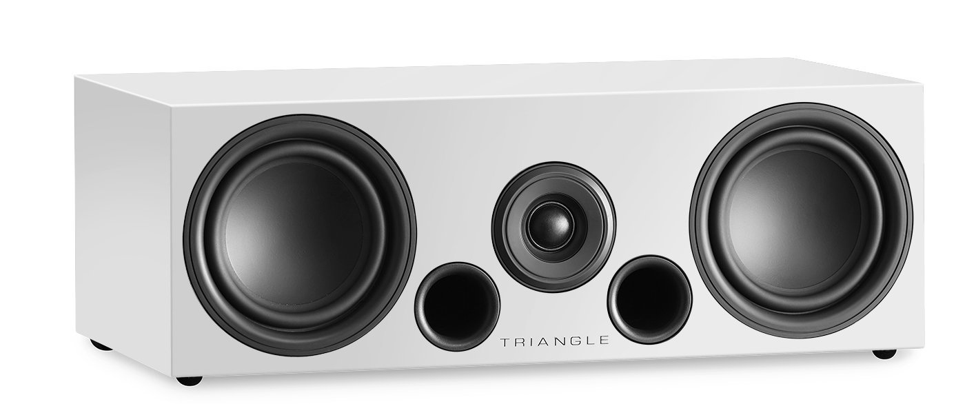 triangle Elara LN02 Center Channel Speaker - Compact 2-Way Design - 60W RMS - Crafted in France (Gloss White)