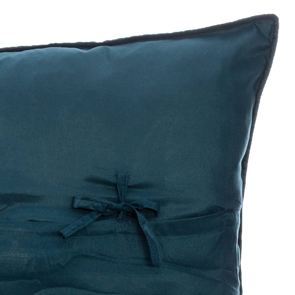 Atmosphera - Dessus de lit + 2 taies Dolce Bleu Canard - 260x240 cm