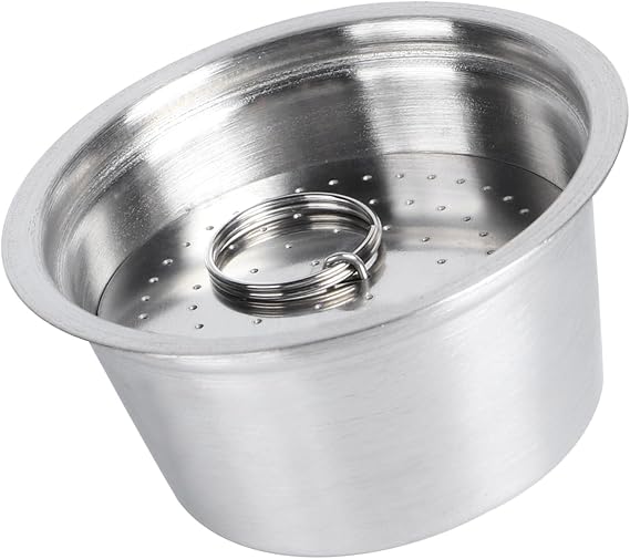Stainless Steel Reusable Coffee Pods, Pods Reusable Capsule, Pods Reusable for Series with Lid and Filter 53Mm, Efficient Coffee Extraction, Versatile Use (Red)