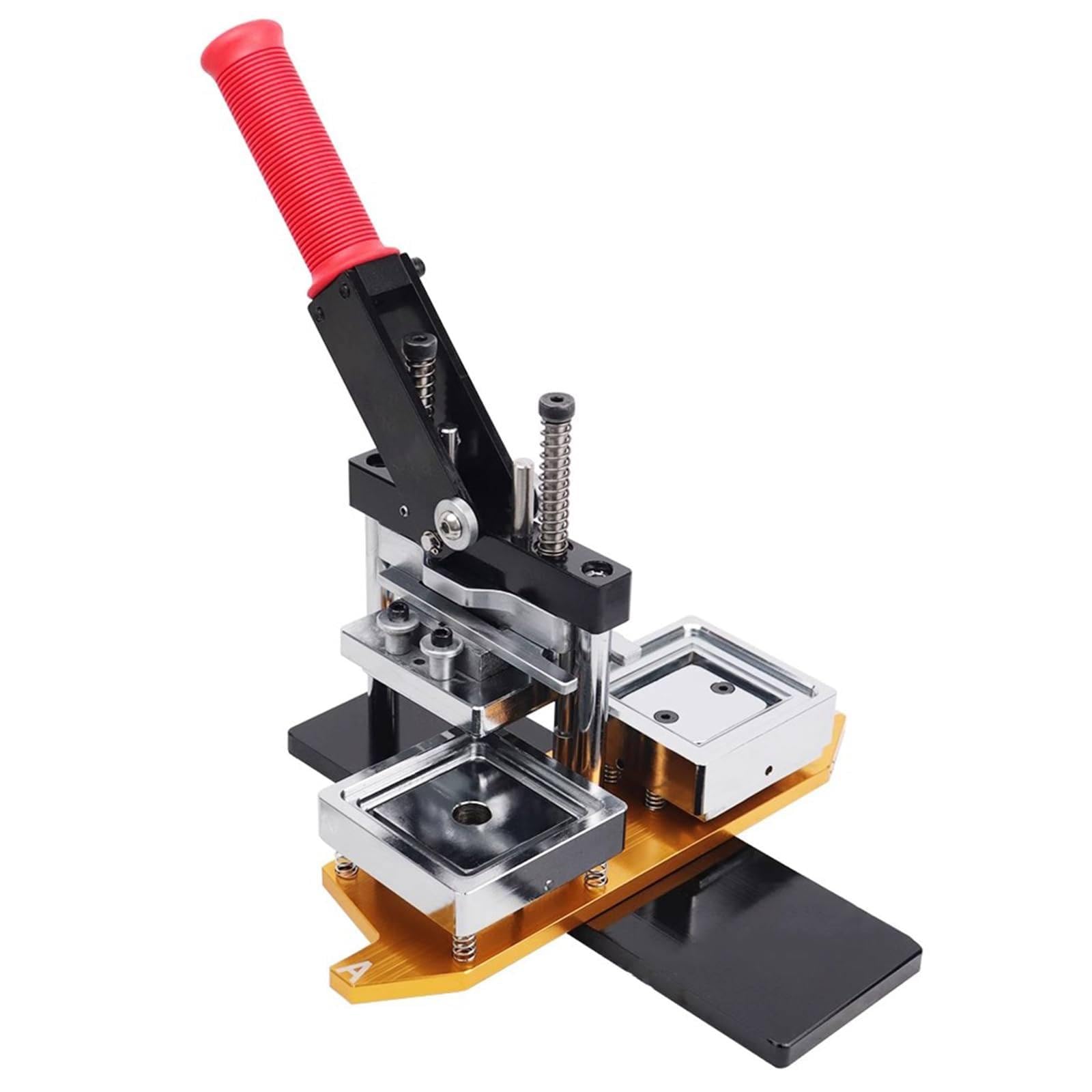 GTHTUHFD 50X50Mm Diy Photo Refrigerator Sticker Magnet Press Machine With Paper Cutter+100Pcs Materials Square Fridge Magnets Badge Maker Machine
