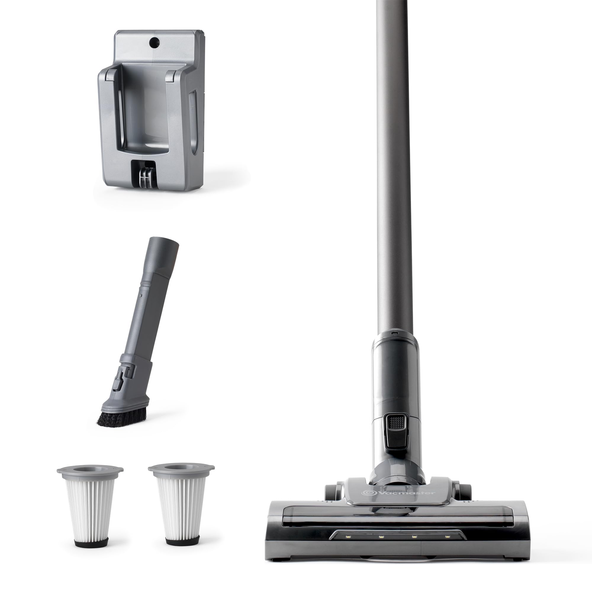 Vacmaster Orson Lite - Aspiradora Escoba sin Cable, Aspiradora de Mano sin Cable, 8Kpa/24V, Aspiradora Vertical Inalámbrica, LED Cepillo Electrico, 3 in 1, hasta 40 min, Aspiradora Escoba Hogar