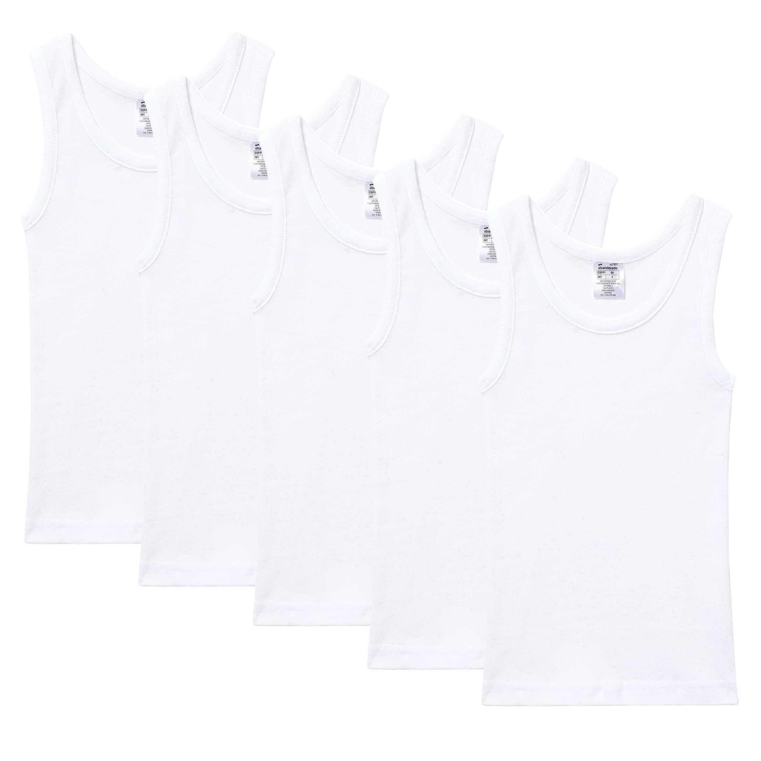 Abanderado Pacchetto Magliette Sportive Junior Maglietta a Maniche Corte Bambini e Ragazzi (Pacco da 5)