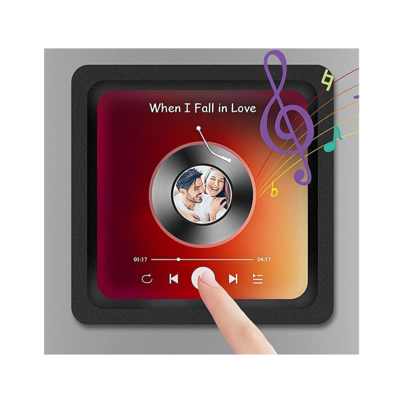 Imán para nevera con diseño de álbum personalizado, con foto, puede reproducir canciones y ajustar el volumen, imanes de vinilo para refrigerador, regalos para entusiastas de la música