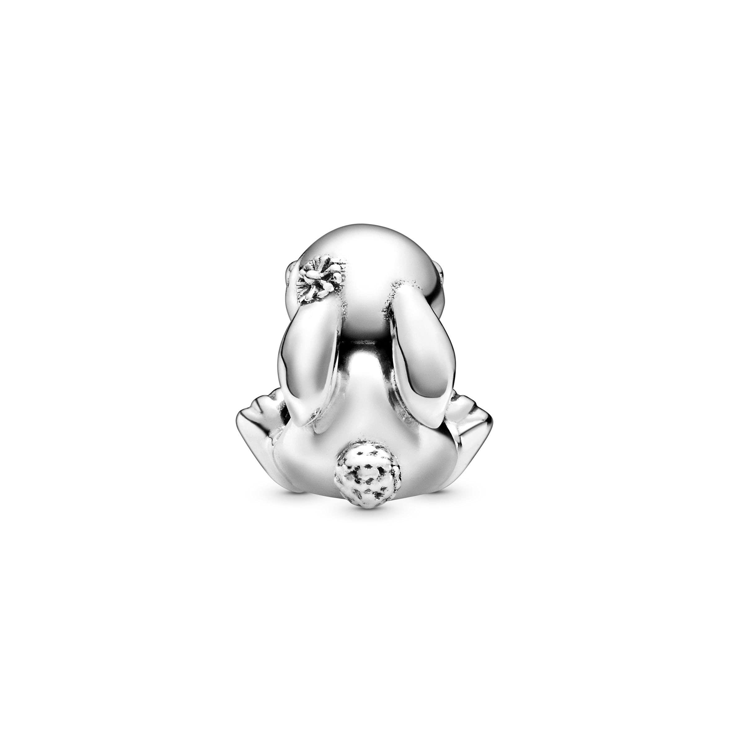 Pandora Kobiety Króliczek Nini Charms, Srebrny, 12.2 x 12 x 11.4 mm