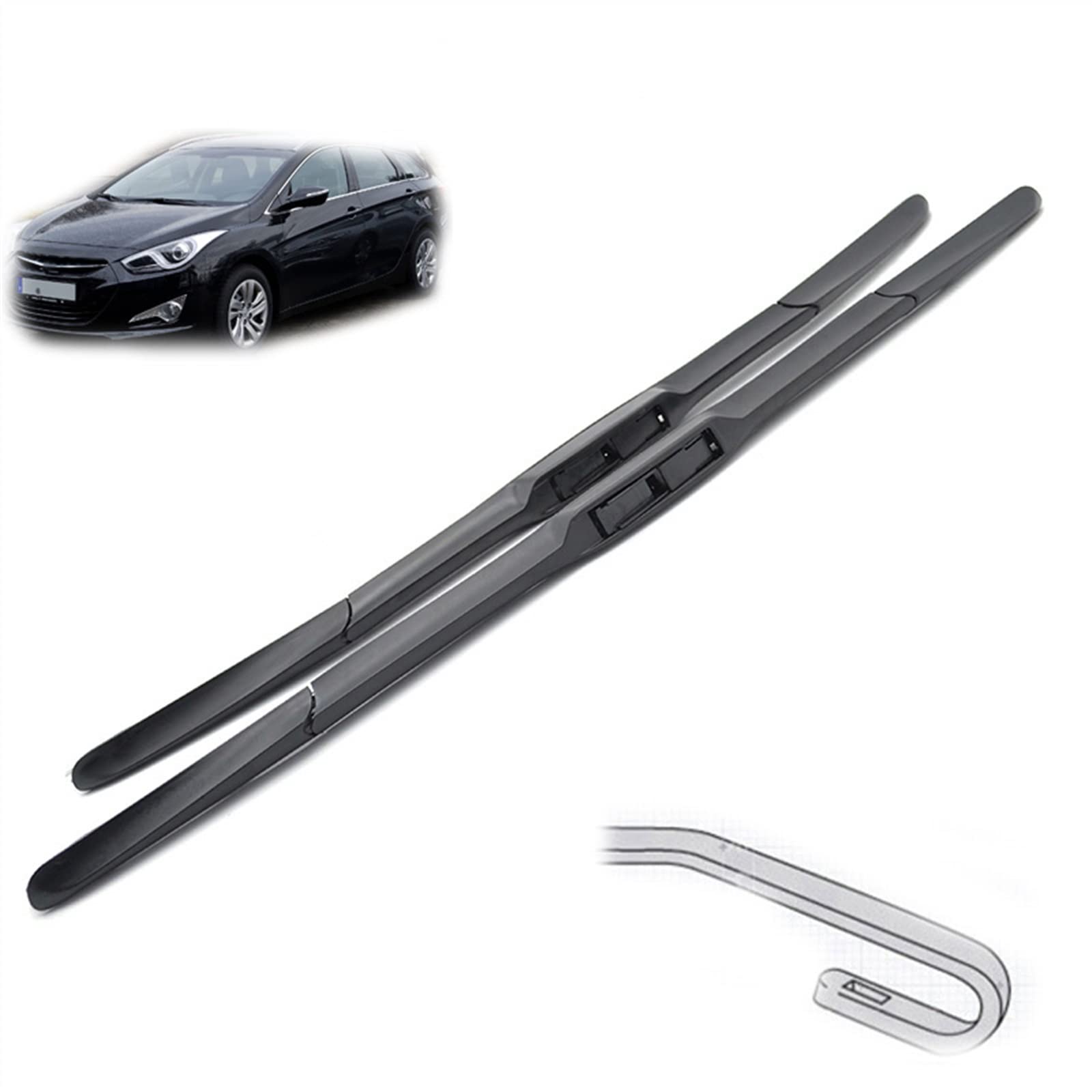 CHEVVY 26 "+ 16" LHD Anteriore Ibrido Spazzole Tergicristallo Auto Parabrezza Parabrezza Finestra Spazzole per Hyundai I40 2011-2019