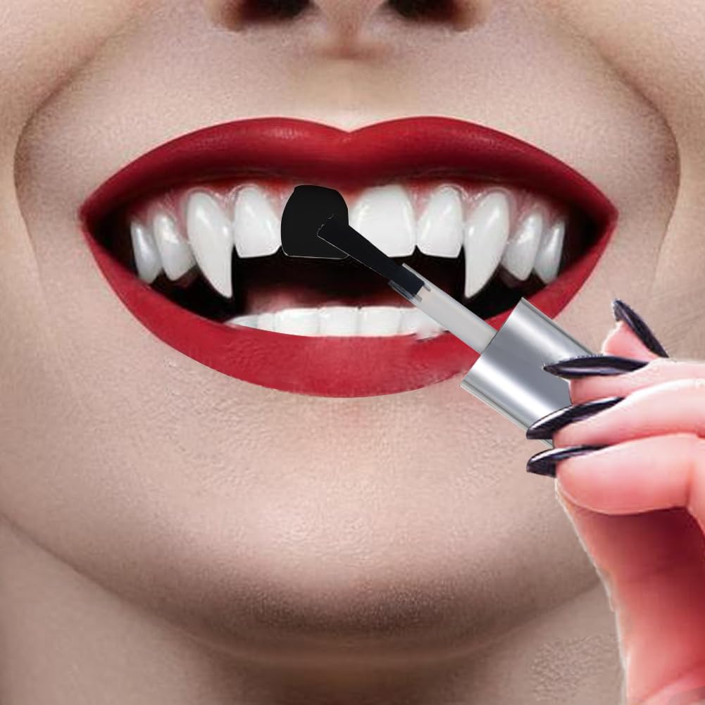 Krem do malowania zębów, szybkoschnący bezpieczny makijaż kolorowy, realistyczny do Black Out SFX, Halloween, Cosplay, teatru 5 ml (czarny)