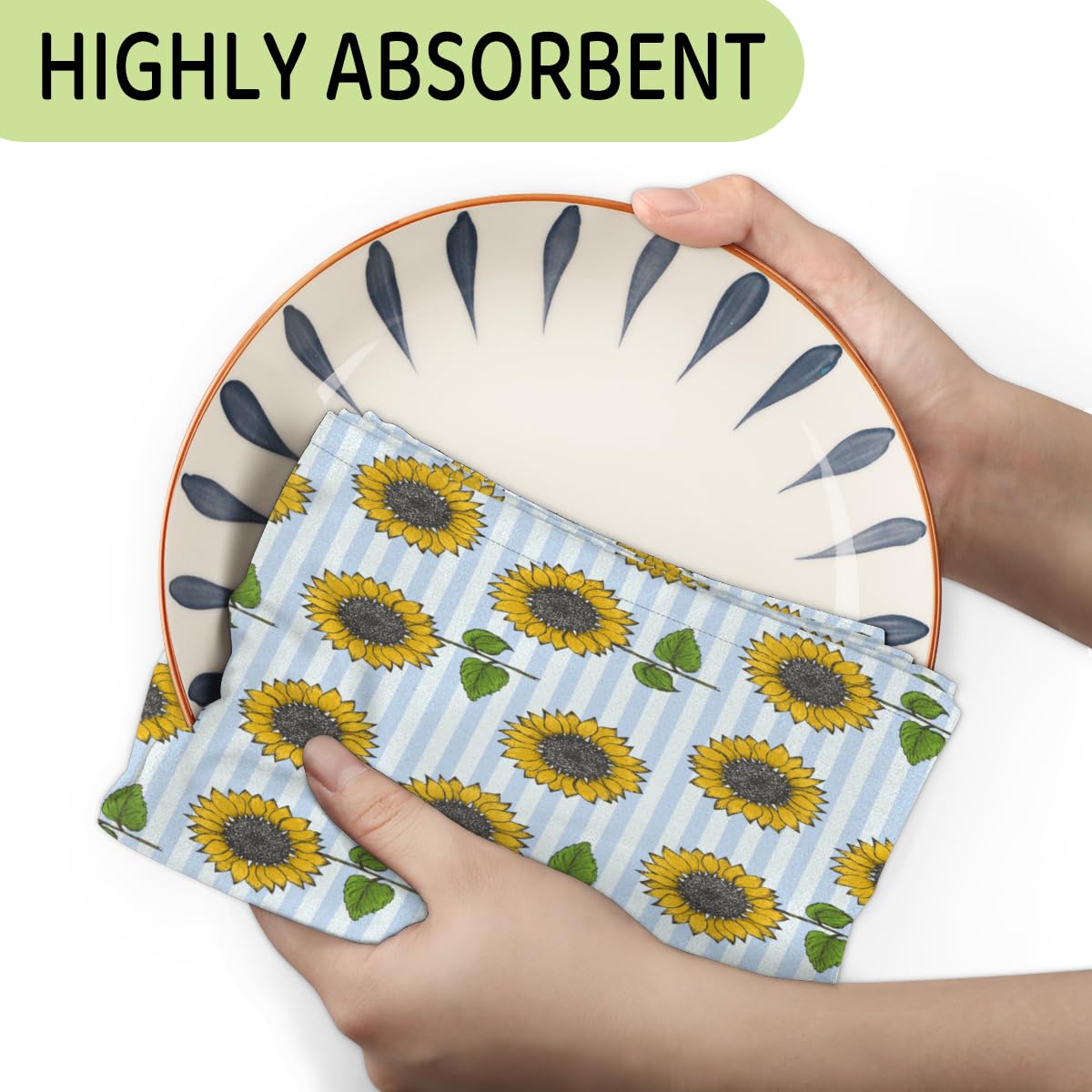 Crabtree Collection Lot De 2 Torchons De Cuisine Décoratifs En Coton