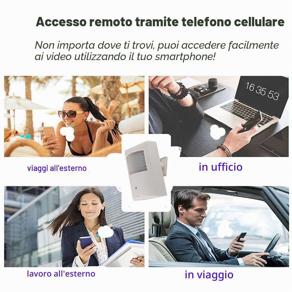 NightKing Telecamera di Sicurezza IP PoE Spia Nascosta da Interno con Alloggiamento PIR Coperto da 5MP, 5MP 1920P (2592 * 1944), Obiettivo Pinhole da 3,7mm, P2P, Visualizzazione App Gratuita