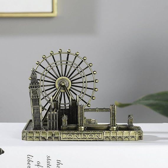 London Souvenirs Big Ben Tower Bridge London Eye Miniature Home and Office Decorative Ferris Wheel Decoration Home Decoration