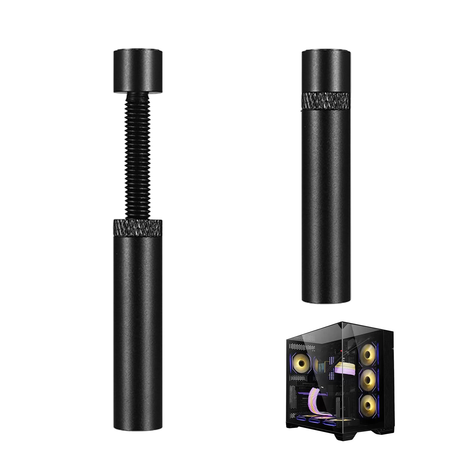 GPU Support,GPU Brace Support,Video Card Anti Sag Holder,Aluminum Alloy Adjustable Stand,Non-Slip Base Stabilizes Graphics Cards,Prevent Sagging and Hardware Damage for Desktop Gaming PC (Black)