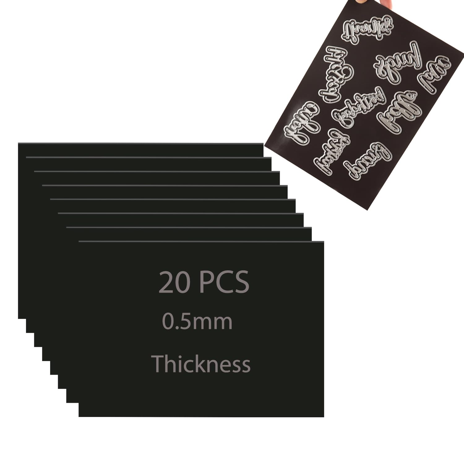 20PCS Sheets Rubber Soft Magnet Sheet for Metal Cutting Dies Storage Orangize Crafts Tool Scrapbooking Arts and Crafts Flexible Placement Mats 7x5inches0.5mm