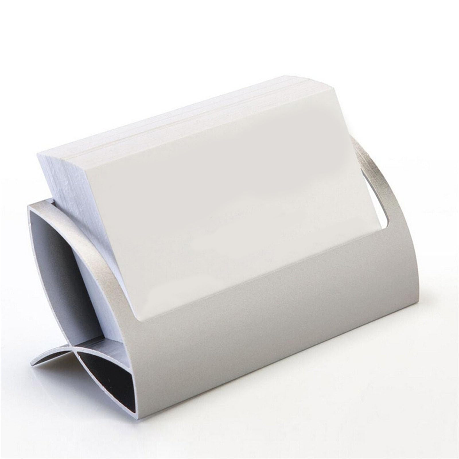 Wcxozerty Silver Business Card Holder Creative Business Card Case Storage Holder Display Stand For Office Home