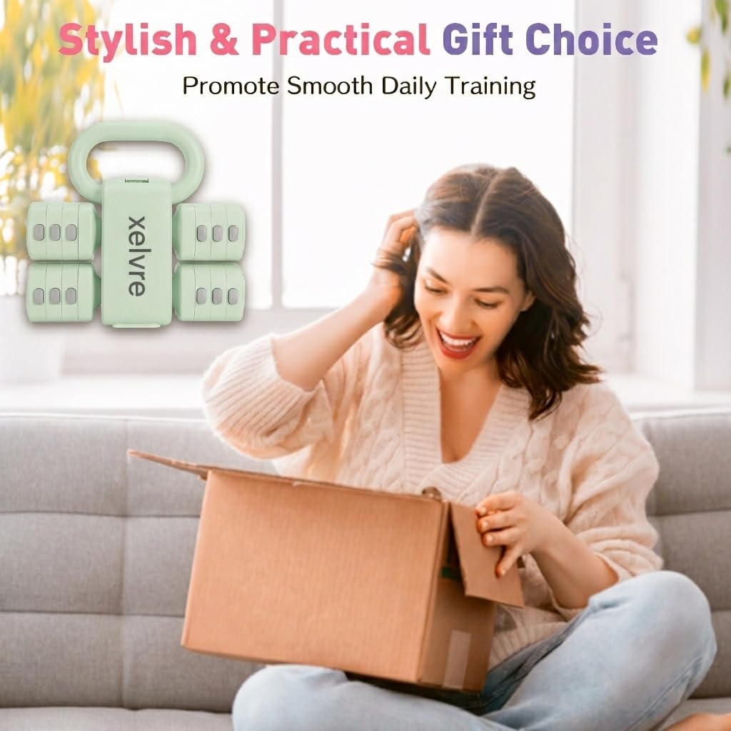 2-in-1 Kettlebell & Hanteln Set Verstellbar 1–5,5 kg | Frauen Gewichte Kurzhantel Set | Hanteln Frauen Set Damen | Home Gym Gewichte für Zuhause | Fitness Anfänger