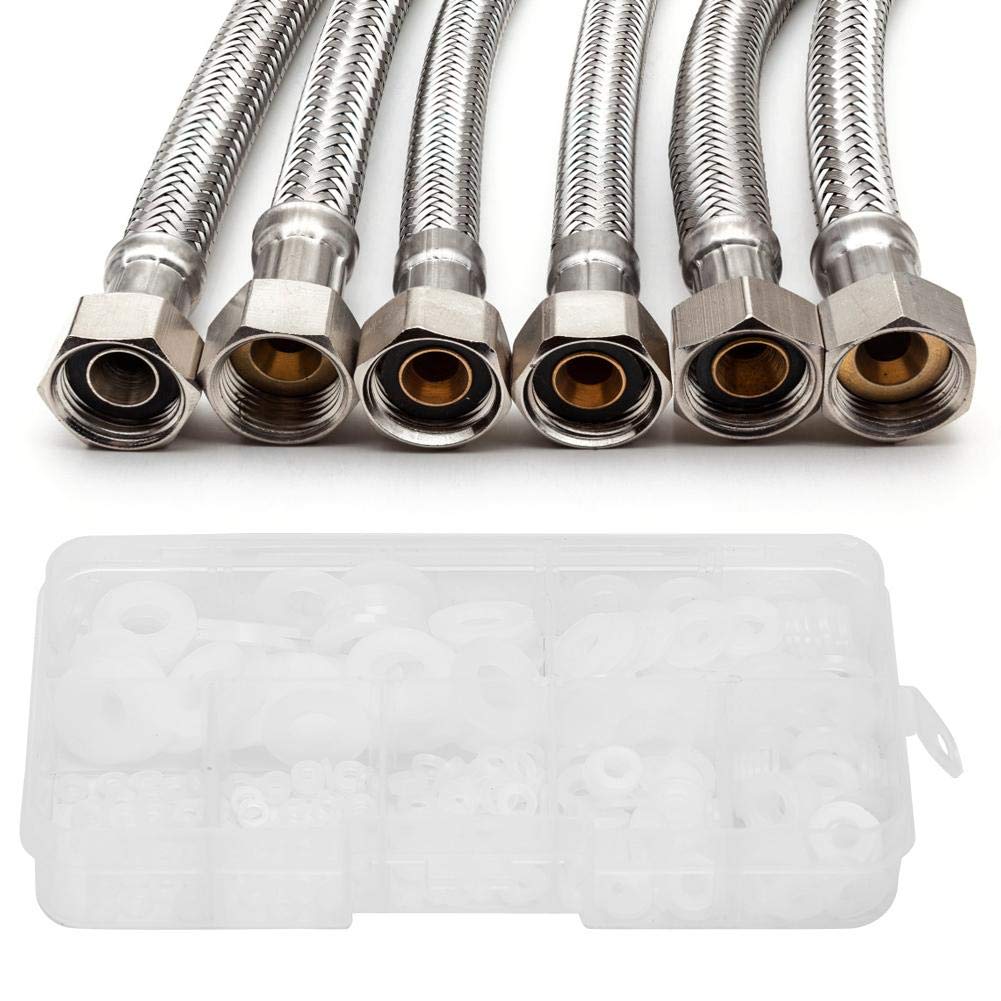 Arandela plástica, 350pcs Kit de juntas planas para aplicaciones de fontanería tapones de sumidero buffers maquinaria