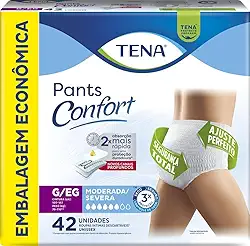 Tena Pants Confort, Roupa Íntima para Incontinência Urinária, G/EG - 42 unidades