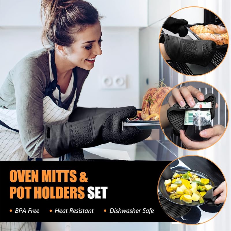 Gants de Cuisine en Silicone Extra résistant à la Chaleur pour Votre Cuisine.