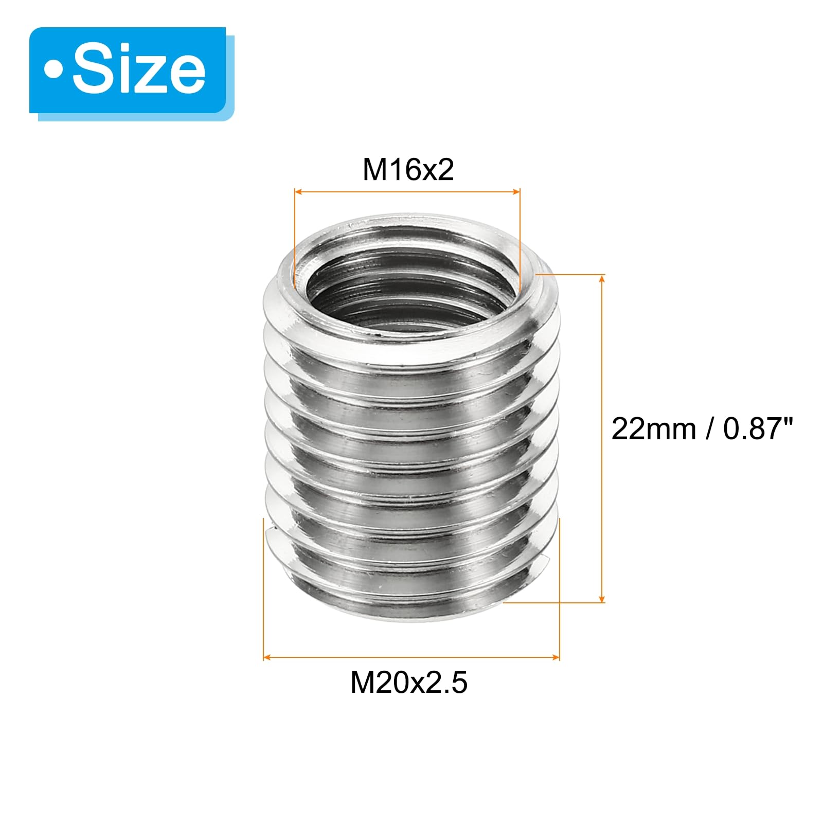 PATIKIL Thread Adapters Sleeve Reducing Nut - Image 2