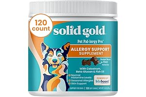 Solid Gold SeaMeal Dog Allergy Chews: Itch Relief with Wild Alaskan Salmon...