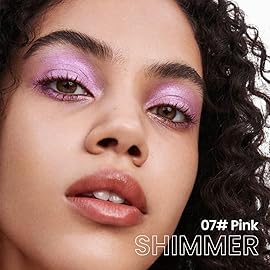 evpct Violet Pink Shimmer Cream Eye Shadow Brightener Sticks Set for Eyes, Violet Pink Shimmery Matte Pencil Eye shadow Applicator Stick Pen Palette Makeup Waterproof sombras en crema para ojos 07