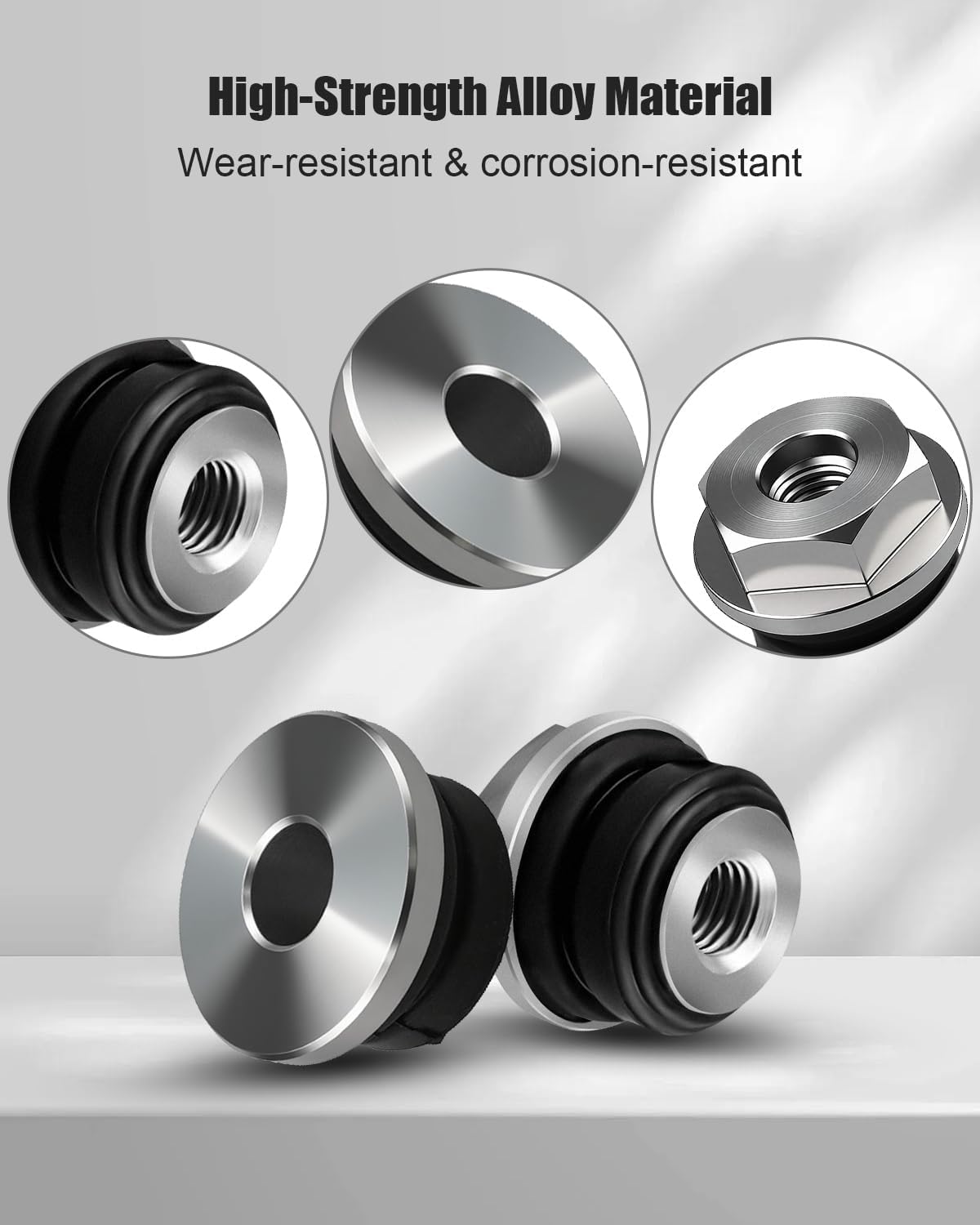 4 Pcs Rack and Pinion Bushing Kit Fit for Ford Explorer 2011-2015 Flex Taurus 2010-2012 Lincoln MKS MKT 2010-2012, Rack and Pinion Mounting Bushing Replace AA5Z-3C716-A AA5Z-3C716-B