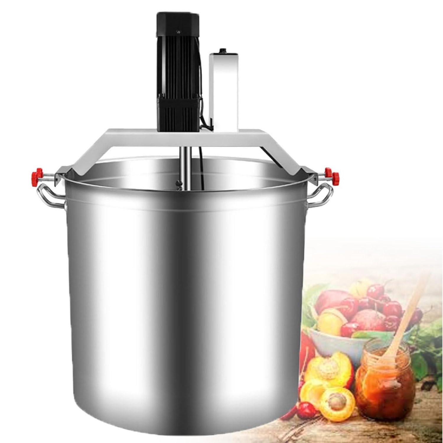 Mescolatore per condimenti per insalata in acciaio inox, 40 l, per marmellate, salse, ripiene, zuppe, condimenti