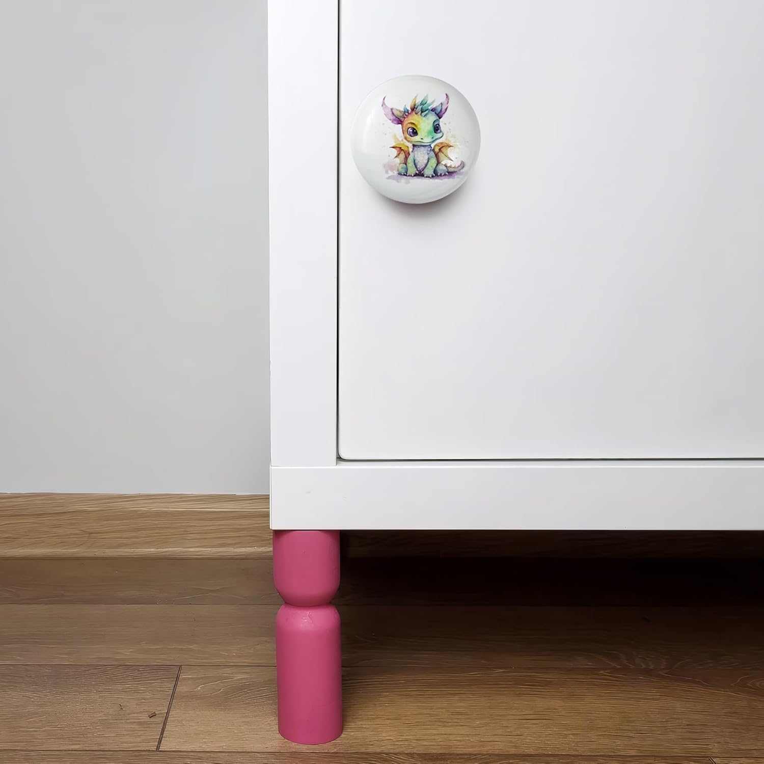 8 Pack Cute Dinosaur Ceramics Knob Handle Safari Animal Nursery Kids Room Dresser Cabinet Drawer Pulls and Knobs