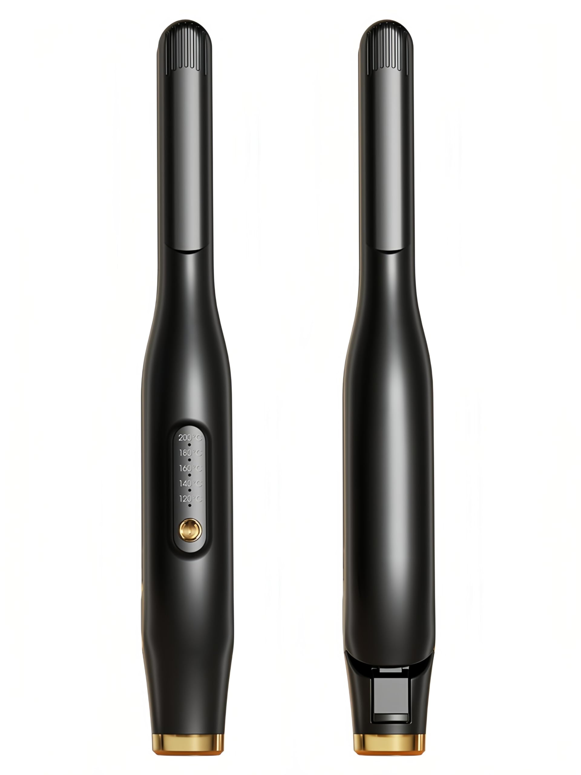 Mini Flat Iron for Short Hair, 1/2 inch Ceramic Plates, Fast Heating Anti-Frizz, Temperature Adjustable Auto-Off, Travel Size Dual Voltage Mini Hair Straightener, Black