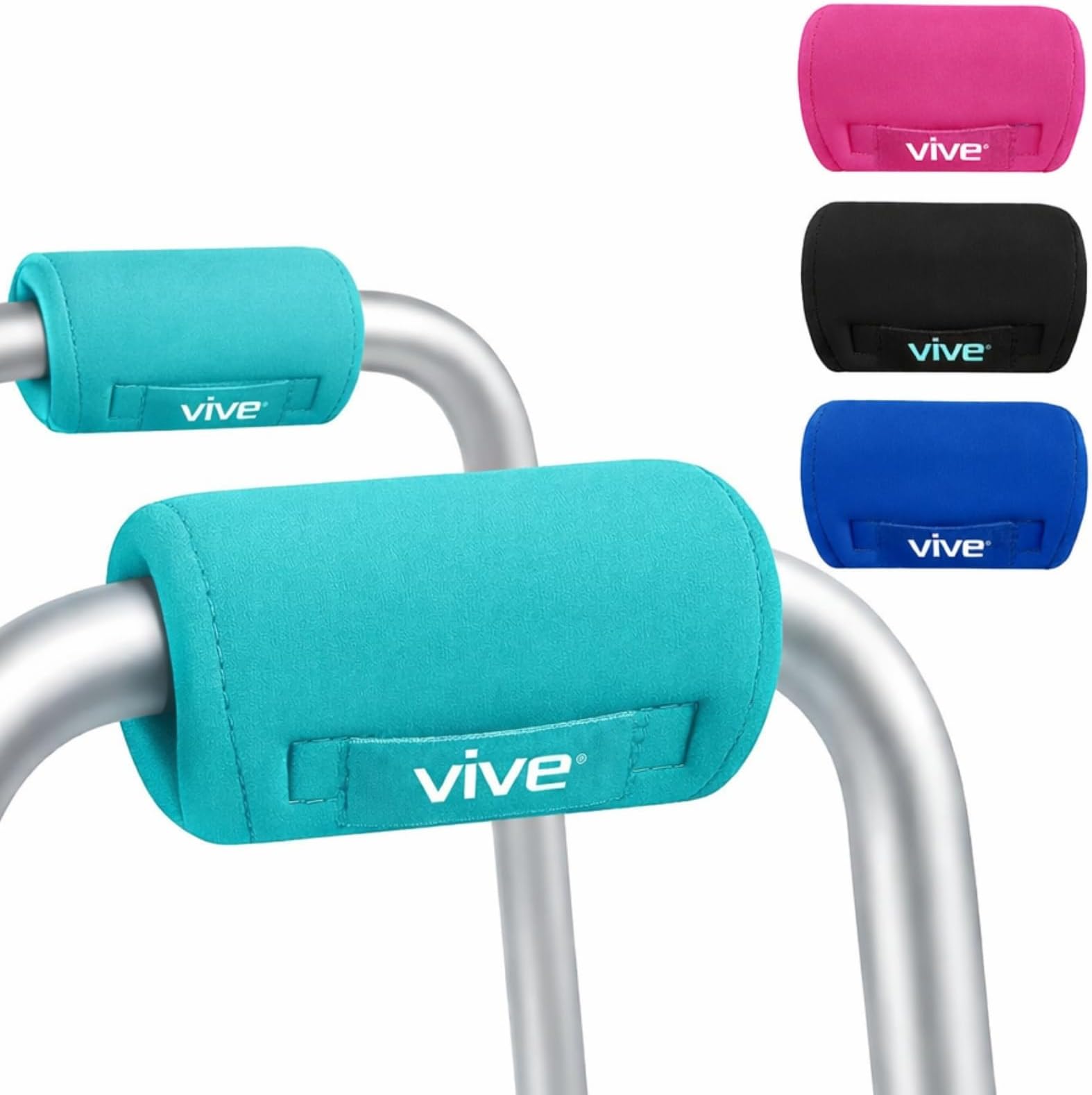 Walker Handle Cushions - Padded Hand Covers - Soft Cushion Padding Medical for Folding Rolling Wheelchair, Rollator Handle, Senior, Elderly Grippers - Crutch Handle Pad Grips - Mobility Aid