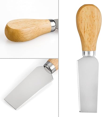 Miniatura 4 de Juego de 8-2 cuchillos de queso, 2 tenedores de queso, 2 rebanadores de queso, 2 cuchillos de mantequilla, mini cuchillos de queso de acero