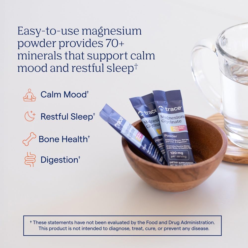 Trace Minerals Magnesium Glycinate, Mixed Berry Lemonade, 30 Stick Packs — Amazon image 2