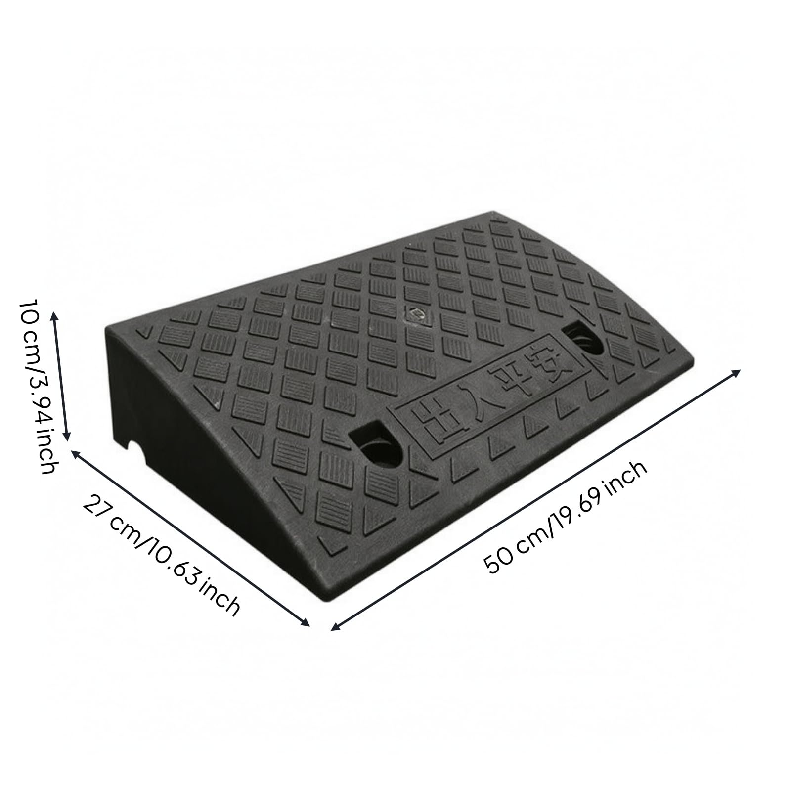 Rampe da Marciapiede Minimale, Nero, 50 × 27 × 11 Cm